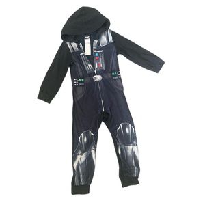 Star Wars Darth Vader Boys Size 6 Onesie Pajamas Zip Up Character Suit